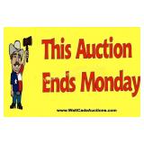 Auction Ends Monday Starts Closing at 7pm