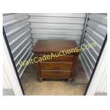 GLASS TOP COFFEE TABLE, BEDSIDE TABLE