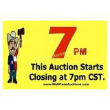 Auction Begins to Close at 7pm