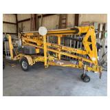 Yellow Haulotte 4527A towable articulating boom