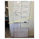Dry Erase Boards, Lot of 3, 4ft x3 ft.,4ft.x 2ft.