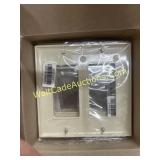 Cover Plates - 2 Gang Decorator/GFCI Plastic,NIB