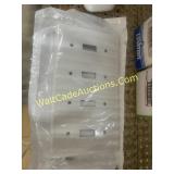 Cover Plates - 4 Gang Toggle Switch Plastic ,NIB