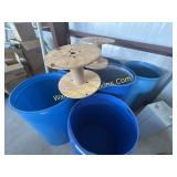 55 Gallon Plastic Drums (7) / Spool (2)