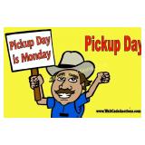 Pickup  Day  Monday 10-4pm