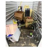 BICYCLE, TV STAND, BOXES