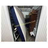 WOOD CABINET, CHAIRS, MATTRESSES