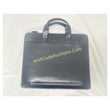 Franklin Covey Black Leather Portfolio 12 x 13 1/2