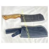 Damascus Knife, 12in Steal -  Serbian Chef Knife