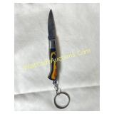 Damascus Knife, 4.5in Steal -  Miniature Folding