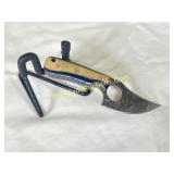 Damascus Knife, 6in Steal - Skinner Knife