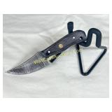 Damascus Knife - 6in Steal, Skinner Knife