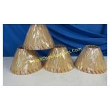 New Tan and Rope Lamp Shades - (4) Height: