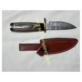 Damascus Knife - 8" Steel Features a distinctive