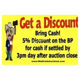 Get a 5% Discount at Checkout on the BP for cash.
