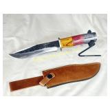 Damascus Knife - 12in steal, Hand Forged Hunting
