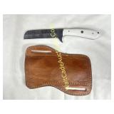 Damascus Knife - 8in Steal, Straight Back Utility