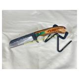 Damascus Knife - 8in Steal, Hand Forged Camp