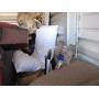Love seat, refrigerator, 2 recliners, shelf unit,