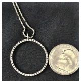 .925 Sterling Silver Eternity Necklace