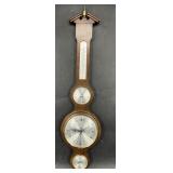 Vintage Wall Banjo Clock Barometer Thermometer