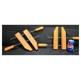 Pair Craftsman Wooden Hand Screw Clamps