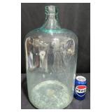 Large Antique Glass Carboy Jug Bluish