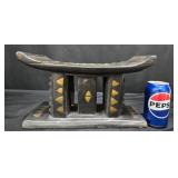 Vintage Ghana Ashanti Hand Made Decorated Stool