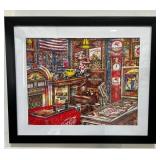 "American Garage" Glued Jigsaw Puzzle in Frame