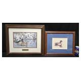 2 LE Duck Art Prints Signed & Framed