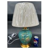 Chinoiserie-style Table Lamp w Shade Works