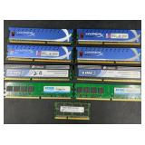 Assorted Computer Memory RAM Modules