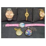 Lot of Watches, Watch Pin, Dragon Watch Necklace