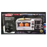 Breakfast Maker 3-in-1 Griddle Toaster Coffee