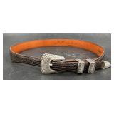 Chacon Genuine Lizard Belt New Mexico Sz 30