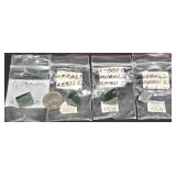 4 Emerald Green CZ Rough Gemstones