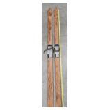 Pair Vintage J.C. Higgins Wooden Downhill Skis