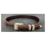 Chacon Genuine American Bison Leather Belt Sz 30