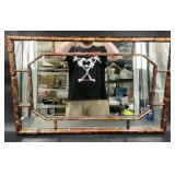 Wall Mirror w Faux Bamboo Finish 37" x 24"
