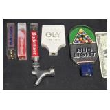 5 Beer Taps - Olympia, Bud Light, Budweiser