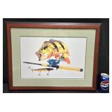 Fishing Art Print LE, Signed, Framed
