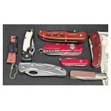 Lot of 8 Pocket Knives & Multitools
