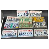11 Vintage License Plates - WA & OR