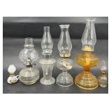 6 Vintage Glass Lanterns w Chimneys