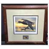 LE Ducks Unlimited Framed Stamp & Print 2003