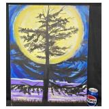 Full Moon Original Painting by Blue Bond