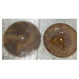 2 Large Circular Sawmill Blades