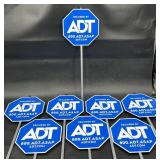 8 "Secured by ADT" Security Yard Signs