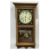 Regulator Wall Clock w Key & Pendulum Working