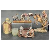 Western Themed Figurines - Cowboys, Saddles